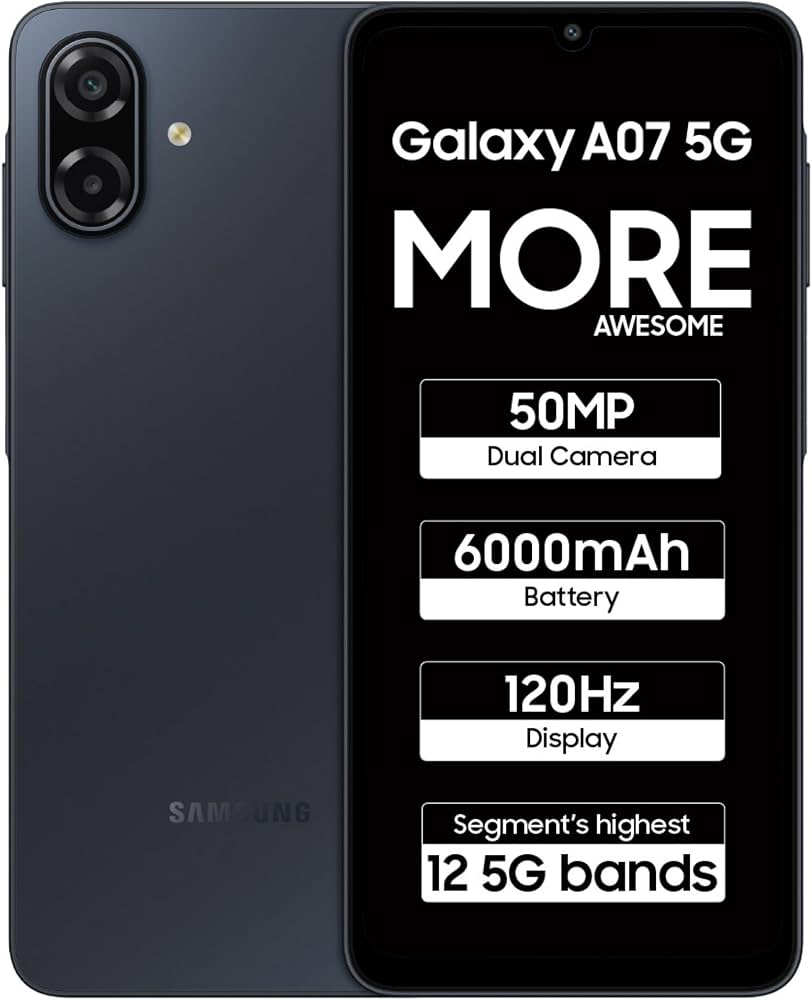 Samsung Galaxy A07 in Black